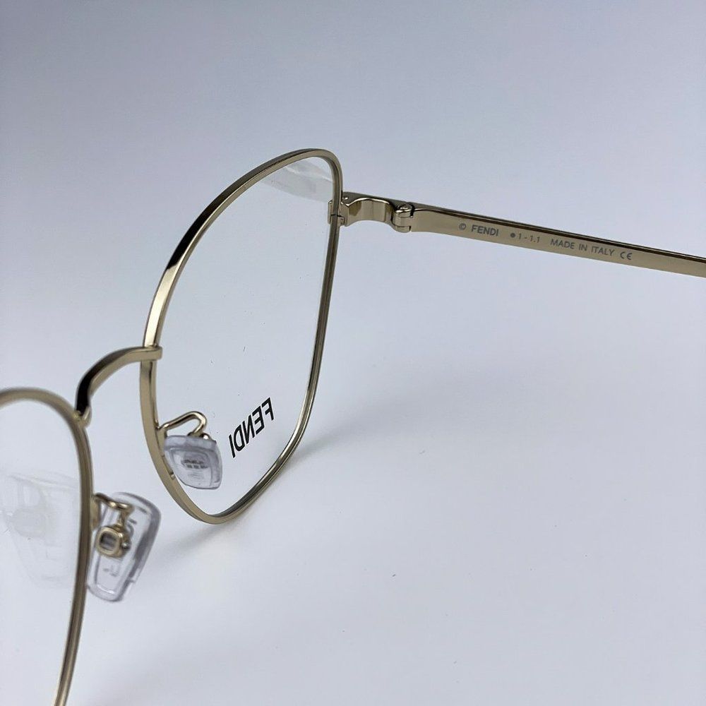 š„Fendi FE50007UĀ ā033 Eyeglasses Light Gold Butterfly Women - Picture 9 of 10